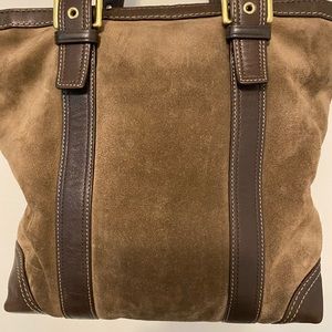 Coach suede hand bag.